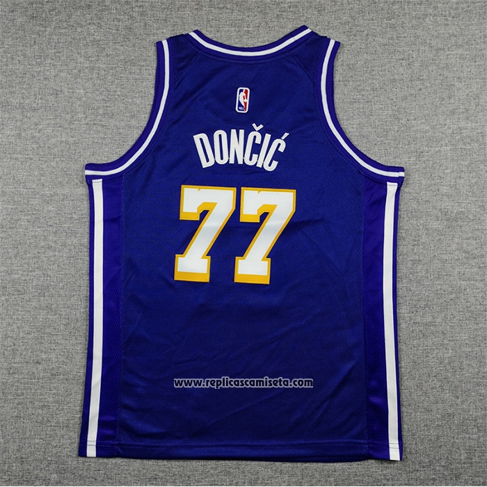 Camiseta Nino Los Angeles Lakers Luka Doncic NO 77 Statement 2025-26 Violeta